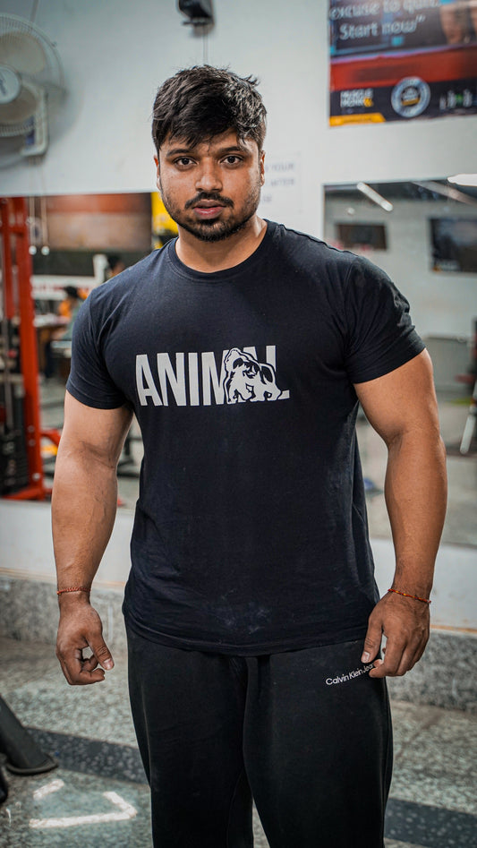 Animal Normal Fit T-shirt Black