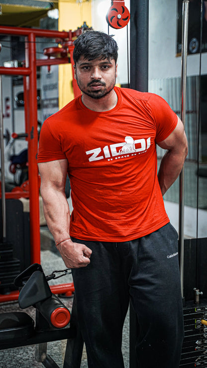 ZIDDI Normal Fit T-shirt Red