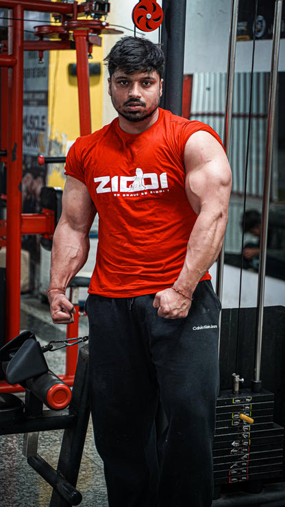 ZIDDI Normal Fit T-shirt Red